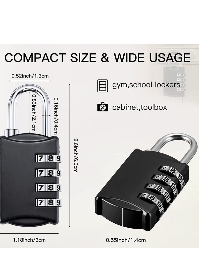 Combination Lock, Travel Bag Lock, 7 Pack, 3 Digit Combination Padlock for Traveling Toolbox School Gym Door Locker Suitcases Employee Hasp Storage