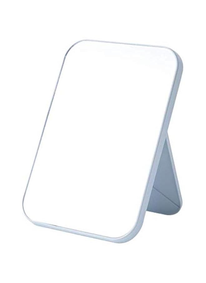 HD Makeup Mirror Desktop Simple Dressing Mirror Square Princess Mirror Simple Folding Makeup Mirror 1PCS (Light Blue)