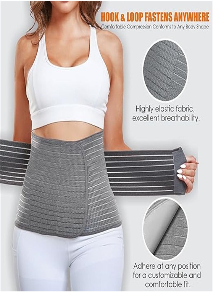 Postnatal Belly Band, Lumbar/Pelvic Support Belt for Stomach Recovery and Back Pain Relief (Bamboo Charcoal Fibre Polyester) (Extra Large)