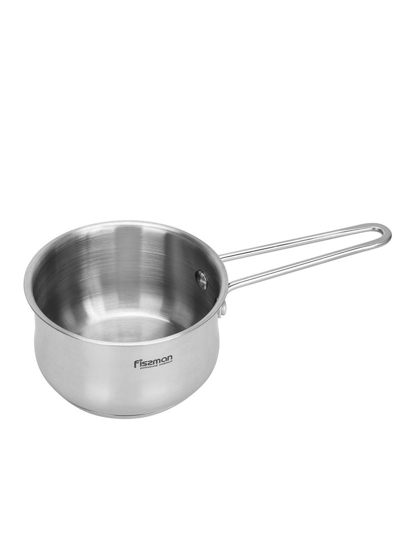 Saucepan 0.8L with Glass Lid, Stainless Steel 18/10 INOX304 Sauce pan Gulliver Series, Induction Bottom Suitable for all Types of Stoves, Long Stay-Cool Ergonomic Handle