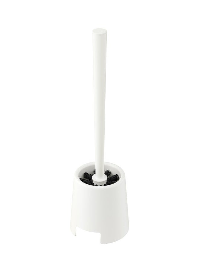 Toilet Bowl Brush Cleaner With Holder White Polypropylene White 36.5cm