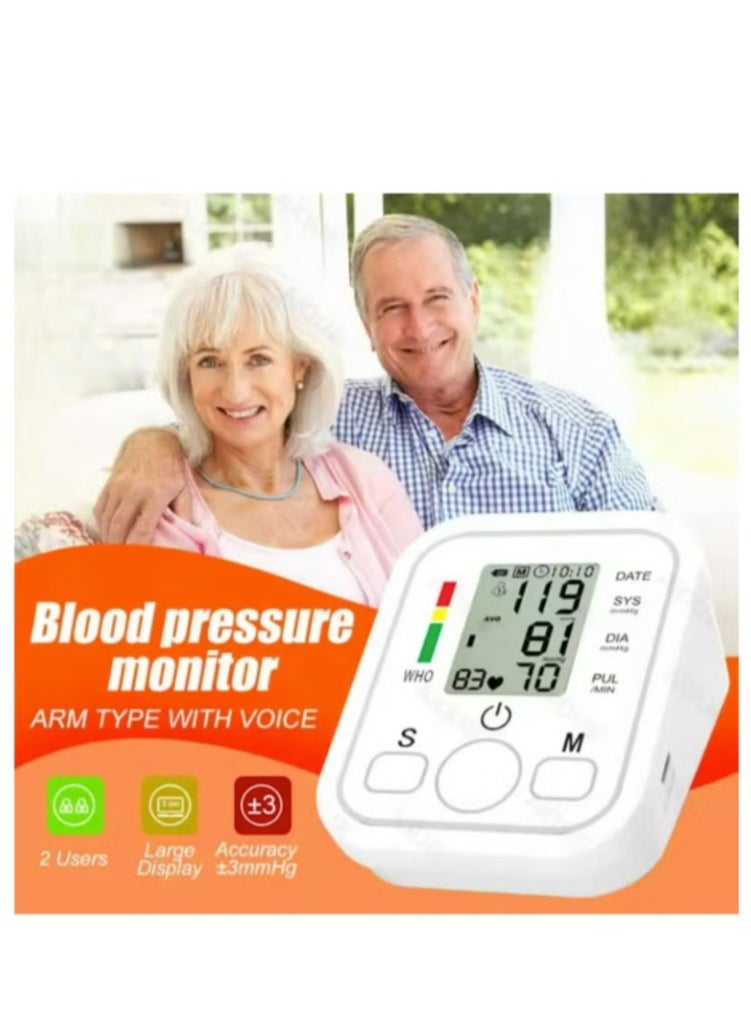 Digital Blood Pressure Monitor with LCD Display and Voice Function