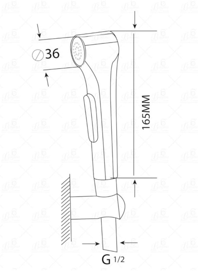 Black bidet from B BAGNO, model number sf02mb