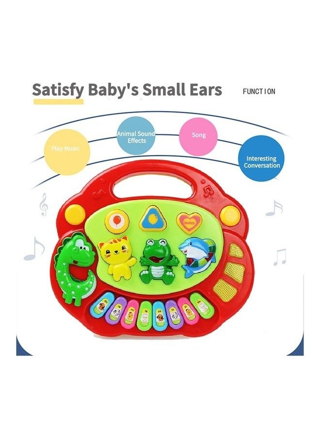 Children's Electronic Organ Toy Multi-functional Animal Music Piano Baby Enlightenment Infant Educational Toys 18x16.5x3.5cm