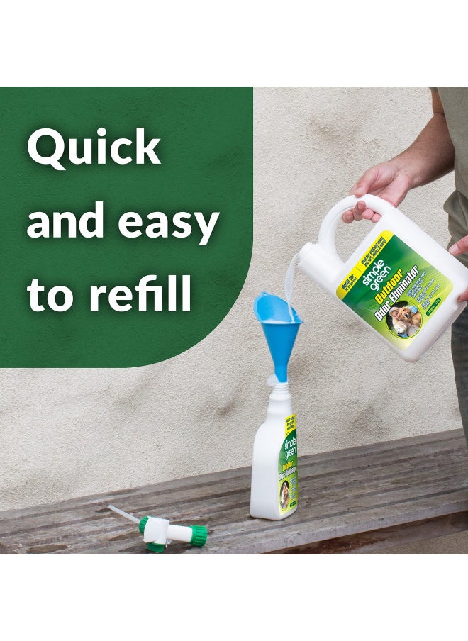 Simple Green Outdoor Odor Eliminator for Pets, Dogs, 1 gallon Refill - Ideal for Artificial Lawns & Patio, Milky White