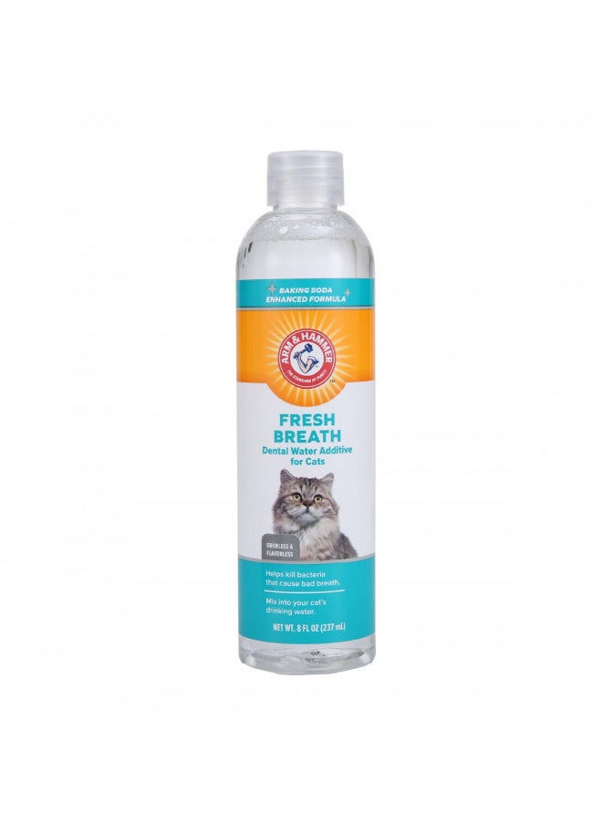 Arm & Hammer for Pets Advanced Care Dental Water Additive for Cats | Cat Teeth Cleaning Product for All Cats | Cat Dental Rinse in Fresh Mint Flavor, 8 Ounces