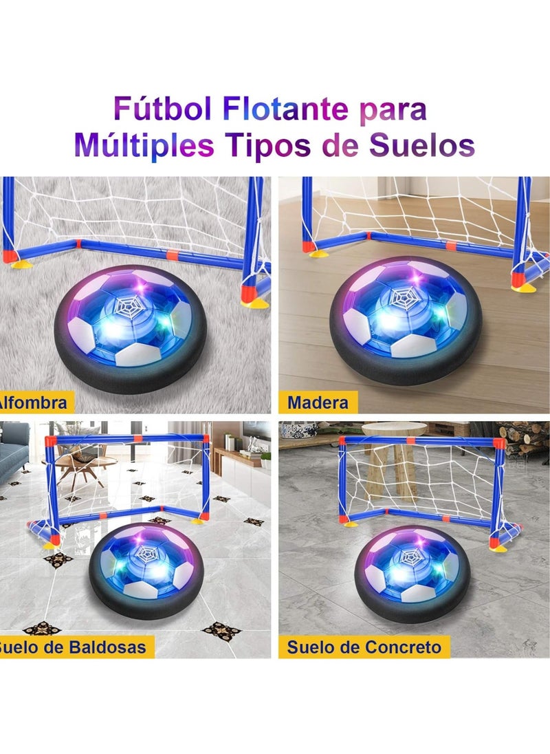 Floating Football with LED Lights Air Power Football Foam Bumpers Indoor and Outdoor Hover Ball Gift Boy Girls Indoor Outdoor Kids Air Soccer Disk Game