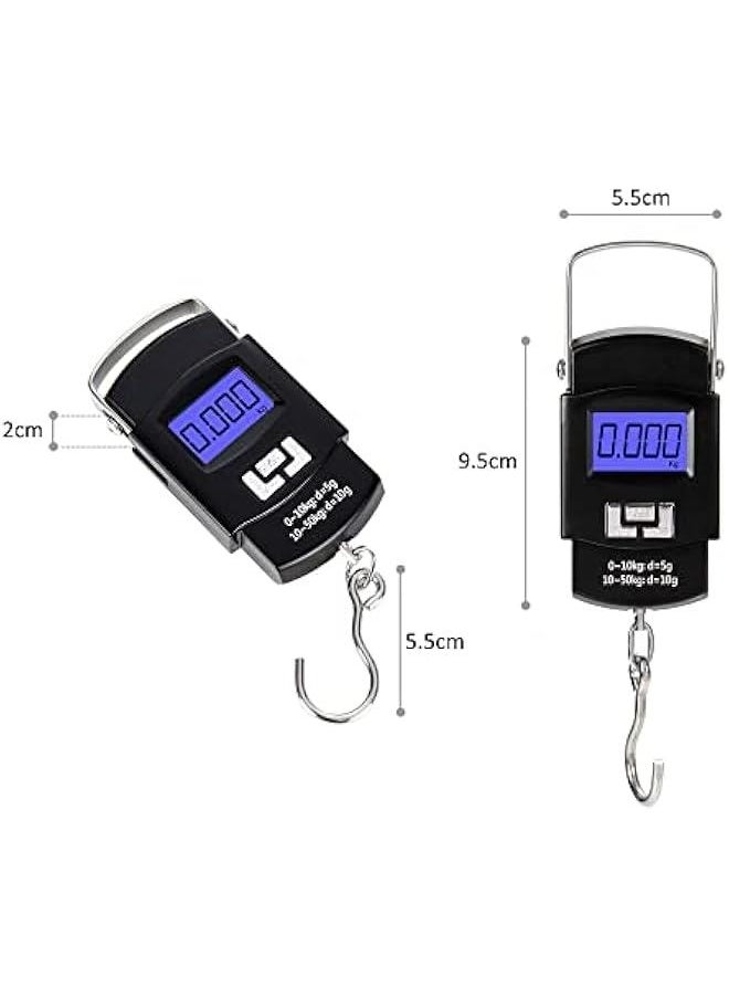 Portable Luggage Scale 50kg/110lb Electronic Digital Suitcase Weight Scale Travel Bag Hanging Weighing Scale