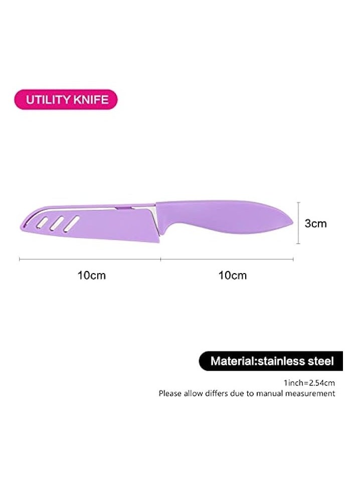 Utility Stainless Knife with Sheath - 10cm