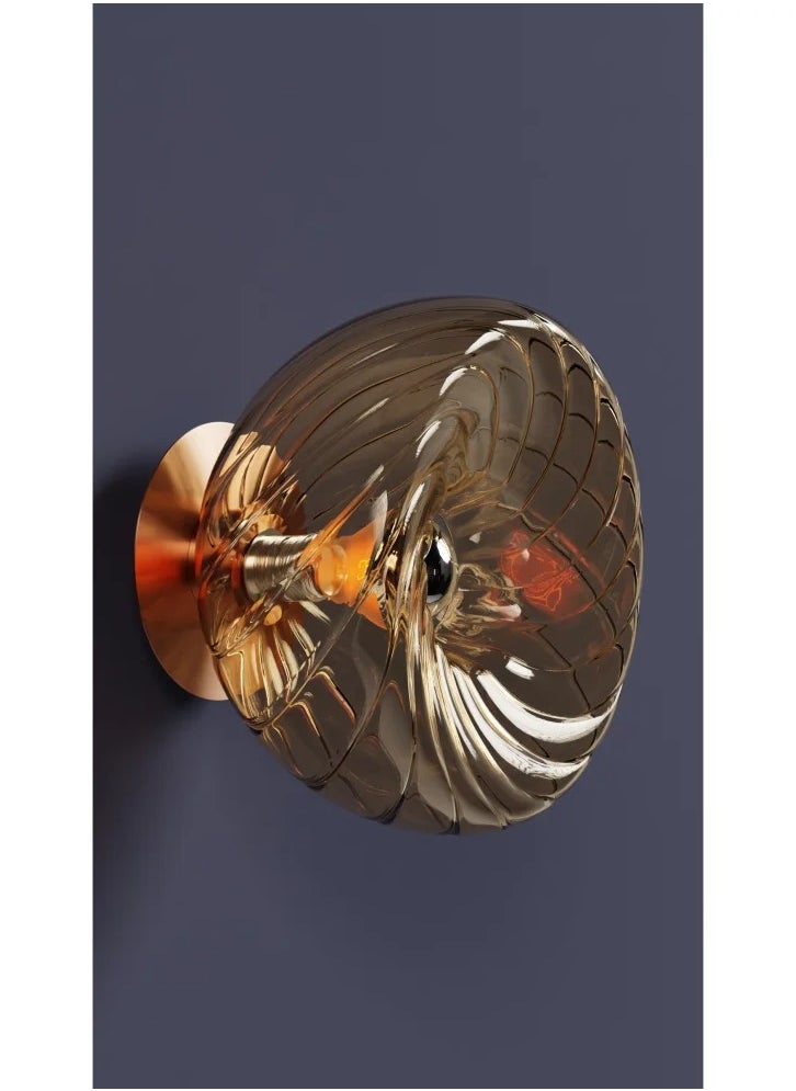 Carousel Wall Lamp by Atolye, Rotating Design, Metal & Glass, 100-240V