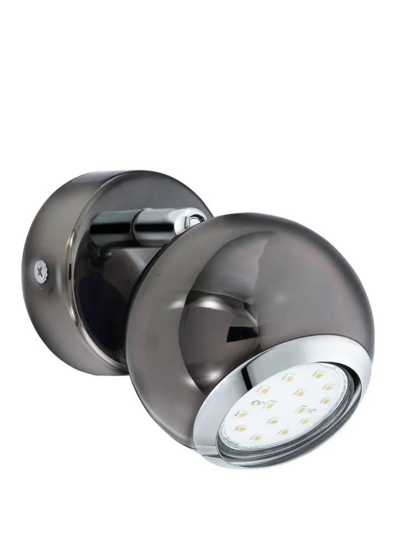 Bımeda Surface Mounted Spotlight, GU10-LED Socket, 1X2.8W, Nickel Nero & Chrome Finish, 7 cm Diameter