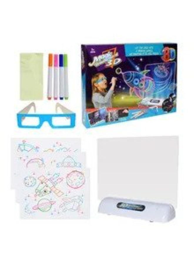 Kids 3D Drawing Board with Light Up Glow Draw Sketch Pad for Art Write Learning Educational Toys