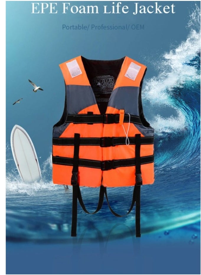 Swimming jacket, latest model, safety jackets, size XXL (orange)