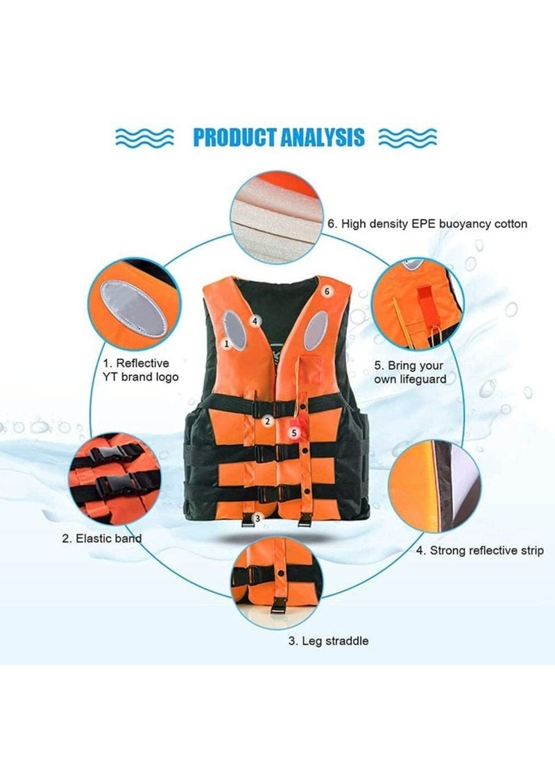 Swimming jacket, latest model, safety jackets, size XXL (orange)