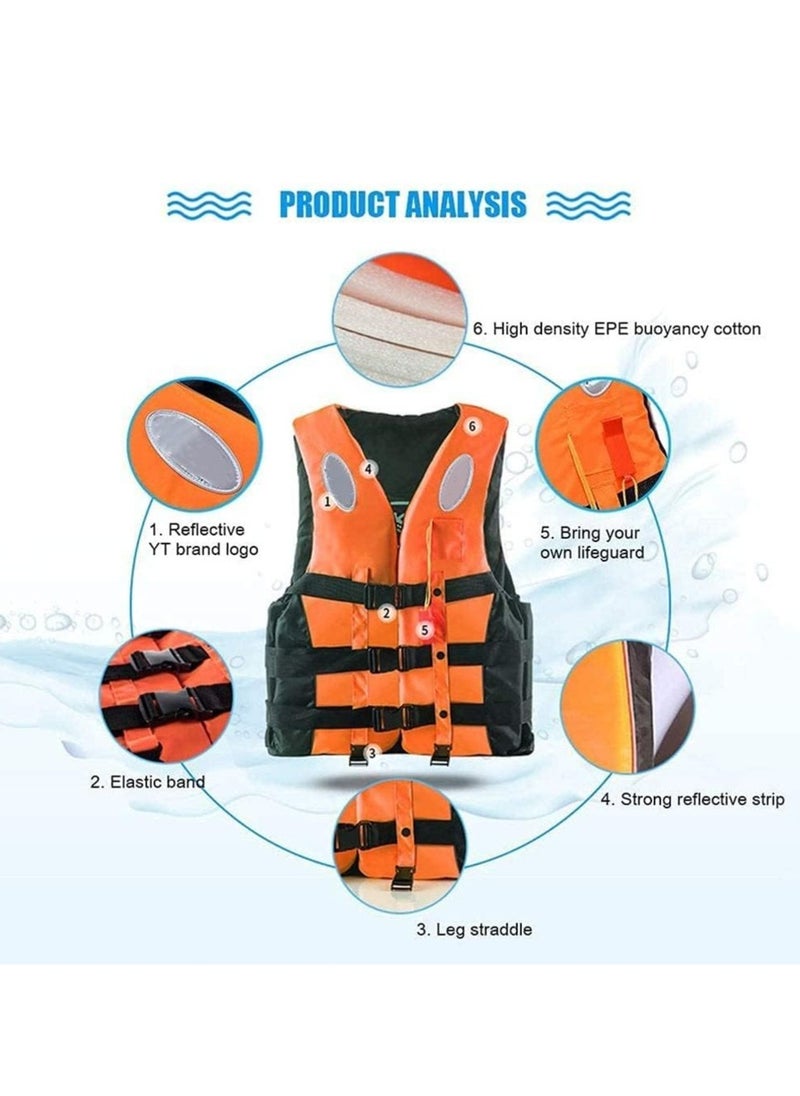 Swimming jacket, latest style, safety jackets, size XLarge (orange)