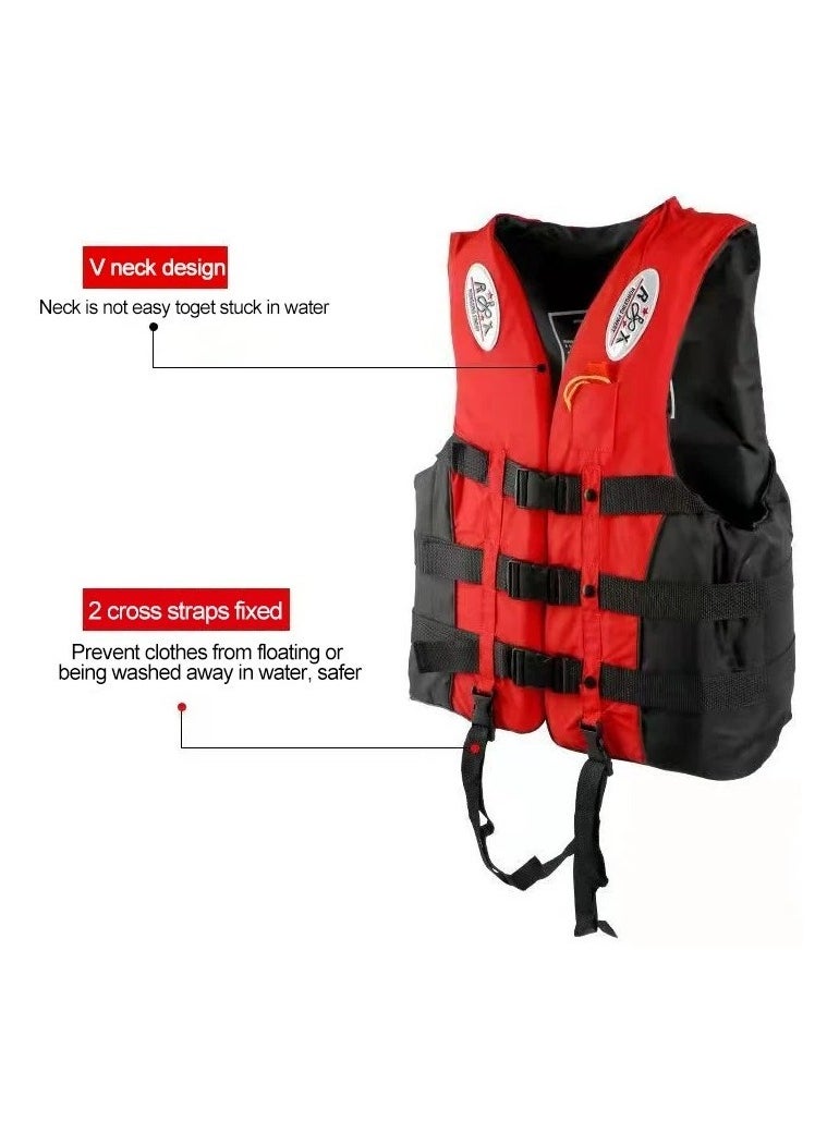 Swimming jacket, latest model, safety jackets, size XXL (red)