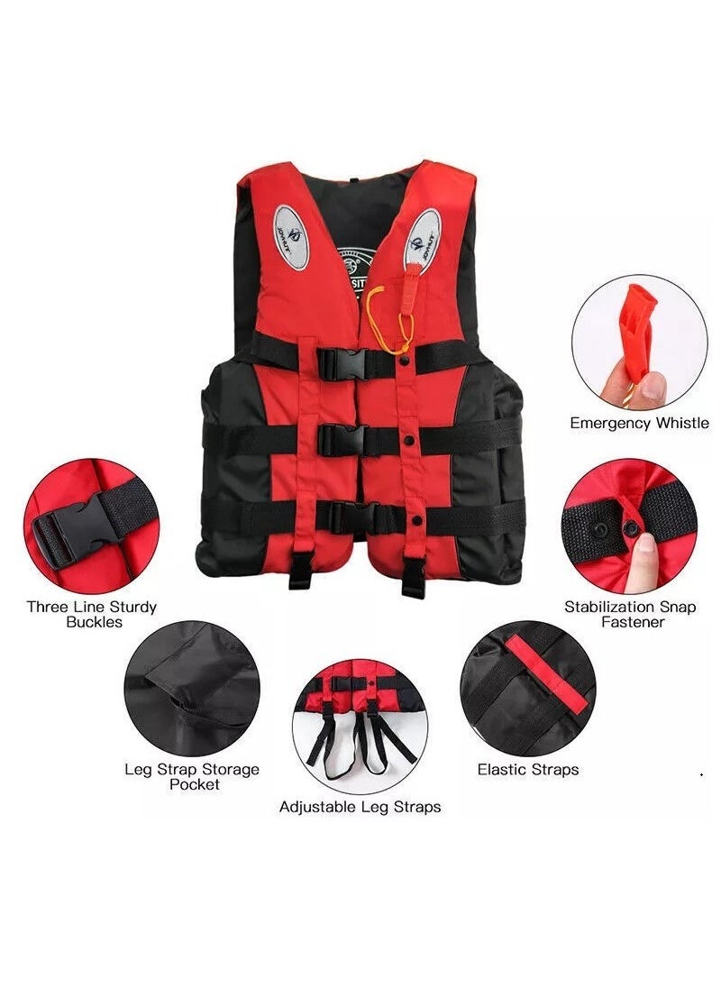 Swimming jacket, latest model, safety jackets, size XXL (red)