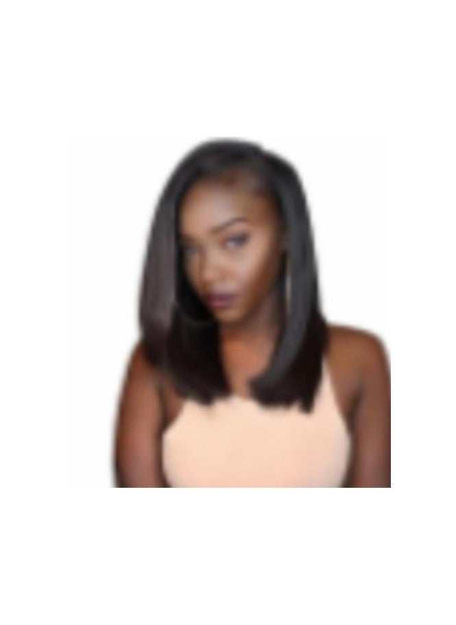 Short Straight Synthetic Heat Resistant Front Lace Wig