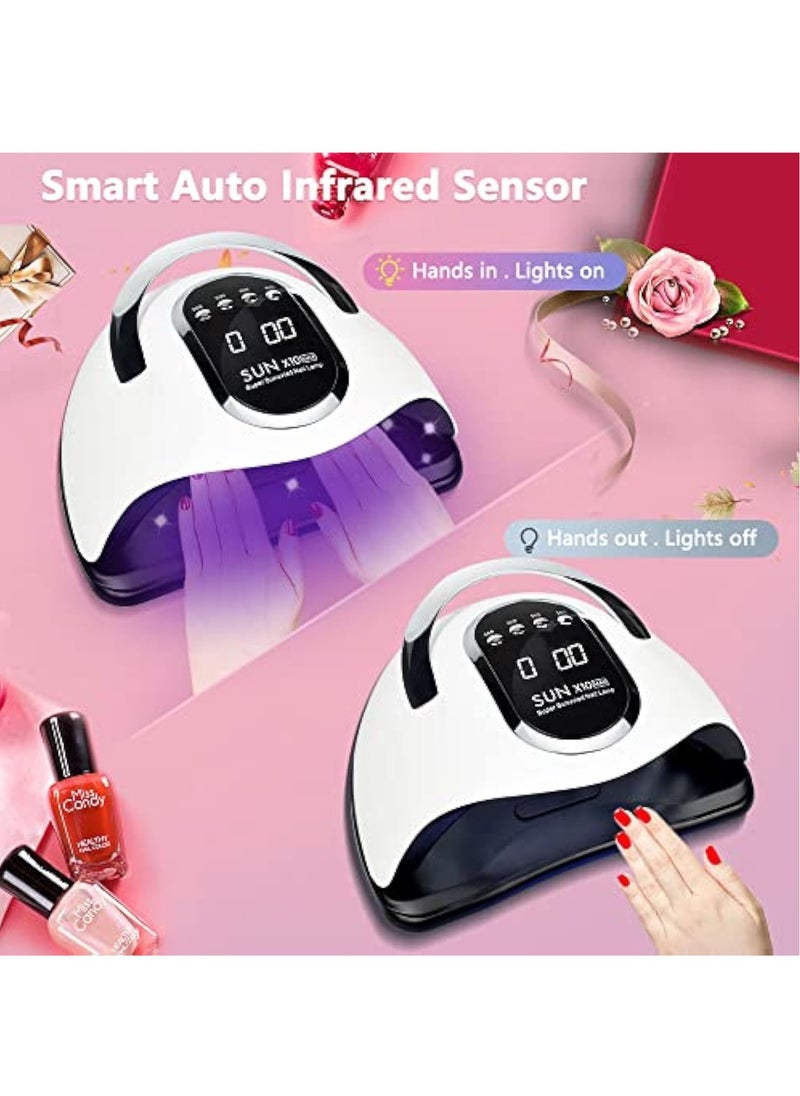 Max 280W Professional UV LED Nail Lamp For Nail Gel Fast Nail Polish Dryer With 66 Beads Auto Sensor 4 Timer Setting LCD Display For Salon And Home Use Nail Art Design Tools