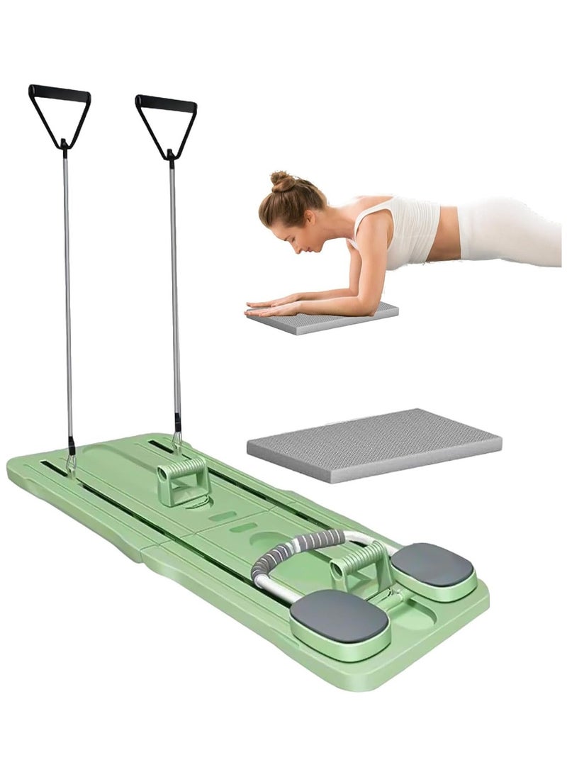 Pilates Board | Pilates Reformer Set | Pilates Reformer Board for Workout Equipment at Home | Plank Trainer Ab Roller | Reformer pilates Machine with Timer | 5 in 1 Pilates Sliding Abdominal Board