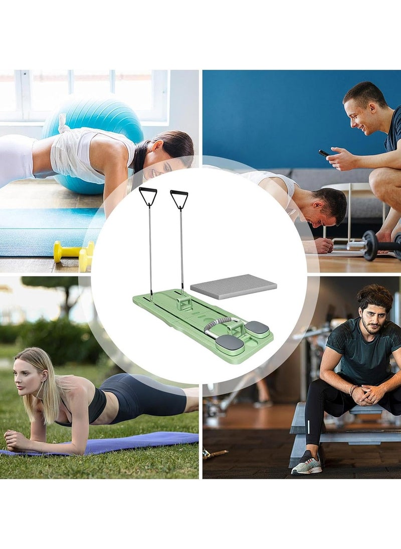 Pilates Board | Pilates Reformer Set | Pilates Reformer Board for Workout Equipment at Home | Plank Trainer Ab Roller | Reformer pilates Machine with Timer | 5 in 1 Pilates Sliding Abdominal Board