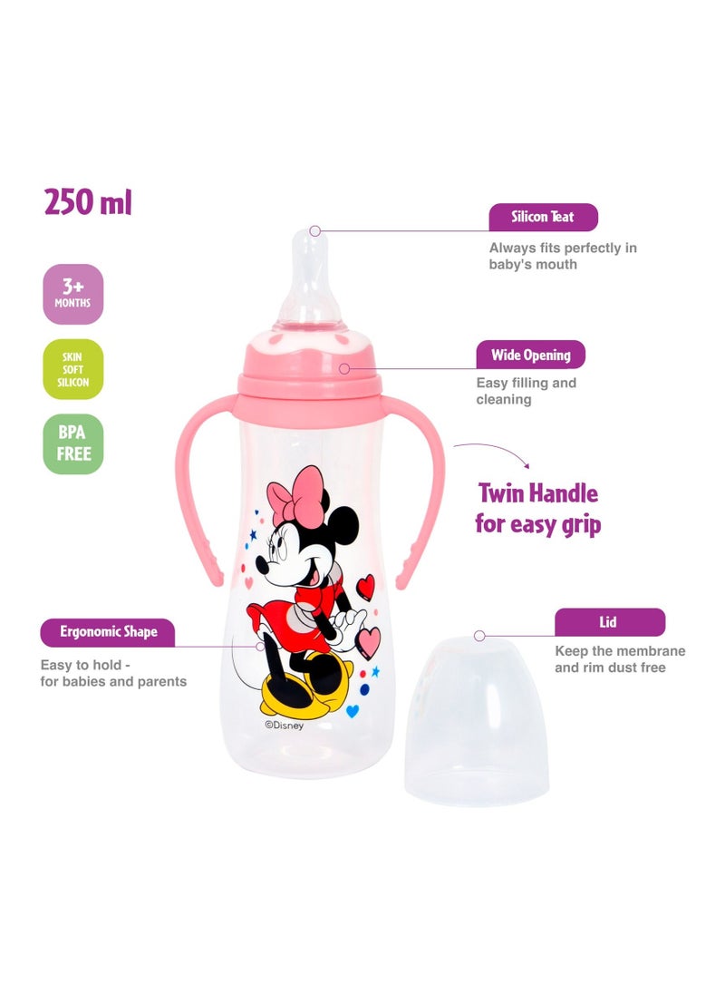 Minnie Printed Twin Handle Feeding Bottle TRHA29051 250ml