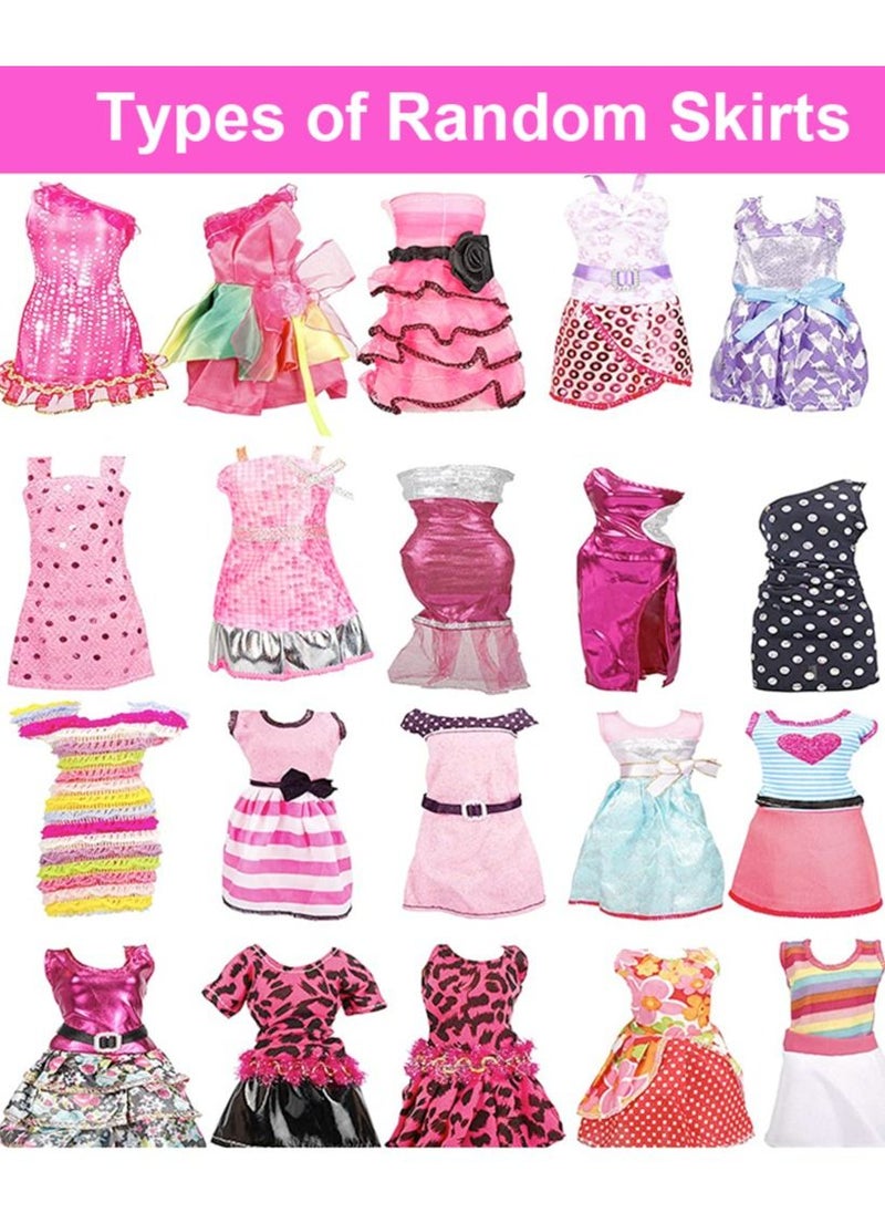 32 PCS Doll Clothes and Accessorises for Barbie Dolls, Princess Gowns, Swimsuit, Bathingsuits