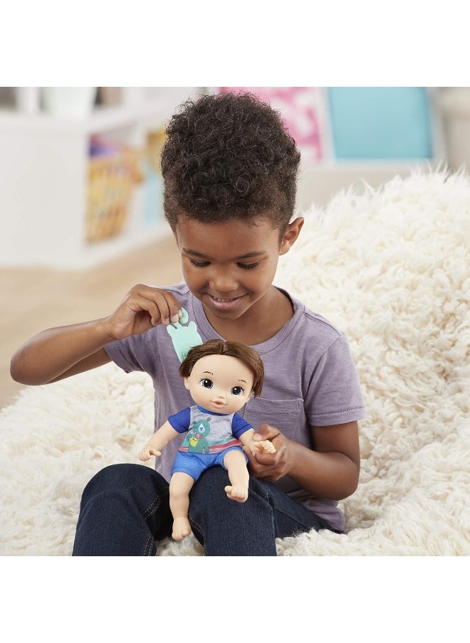 Baby Alive Littles by, Carry ‘N Go Squad, Little Matteo Brown Hair Boy Doll, Carrier, Accessories, Toy for Kids Ages 3 Years & Up