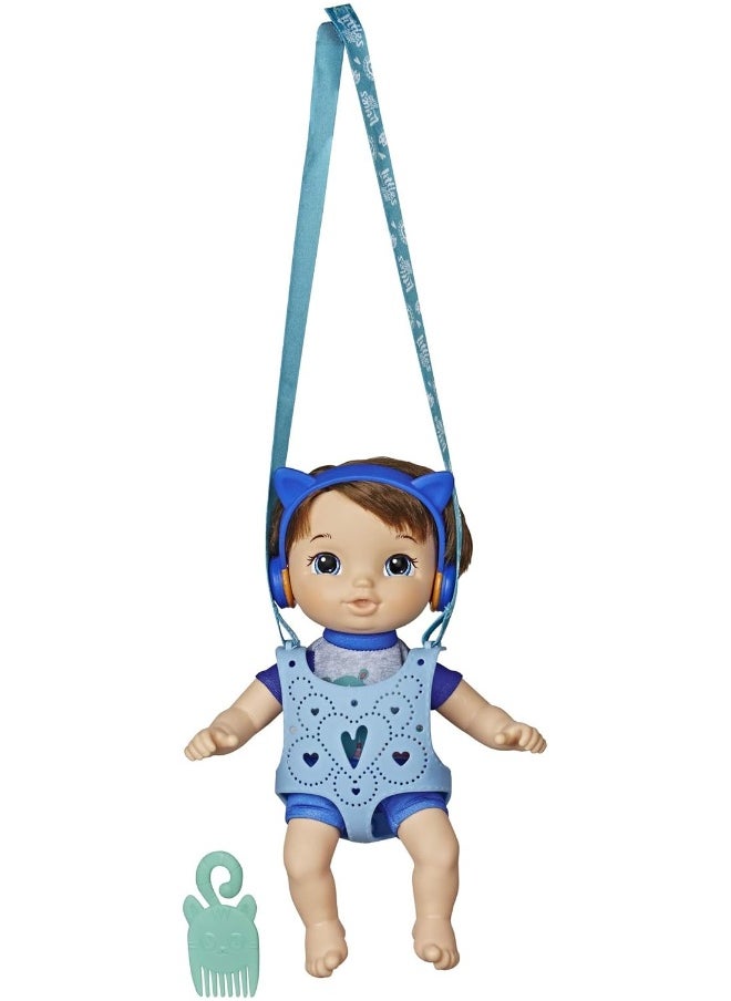 Baby Alive Littles by, Carry ‘N Go Squad, Little Matteo Brown Hair Boy Doll, Carrier, Accessories, Toy for Kids Ages 3 Years & Up