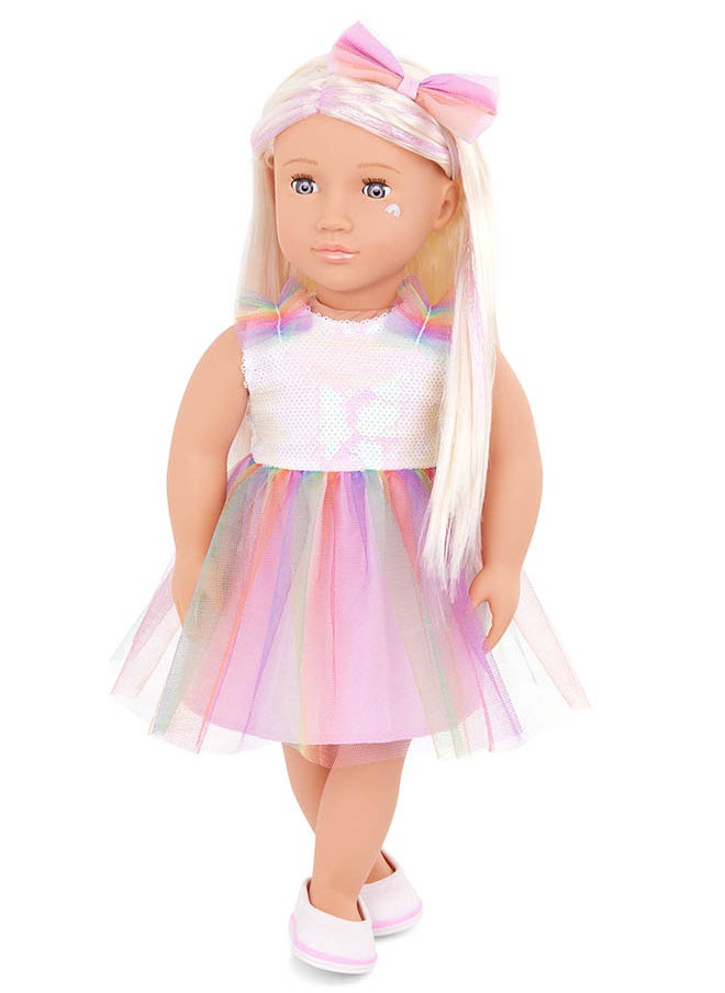 Fashionable 18-inch Girl Doll with Unicorn Outfit, Gifting Toys, Age 6+ years, Character-Iris