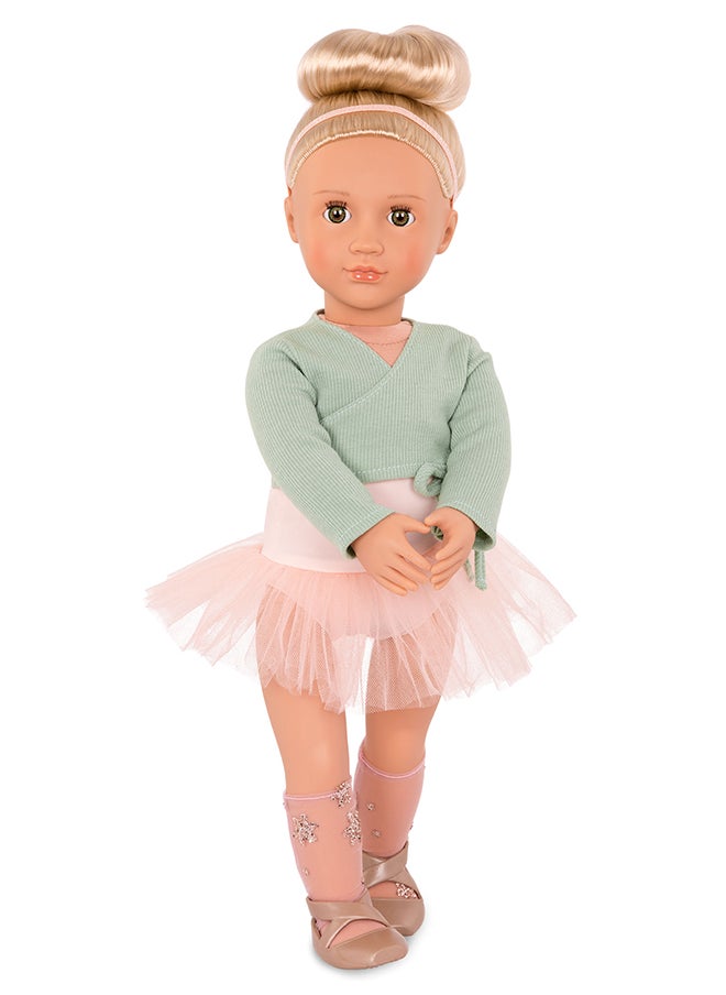 Fashionable 18-inch Girl Ballet Doll with Green Shrug, Gifting Toys, Age 6+ years, Character-Viola