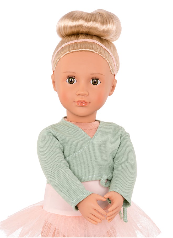 Fashionable 18-inch Girl Ballet Doll with Green Shrug, Gifting Toys, Age 6+ years, Character-Viola