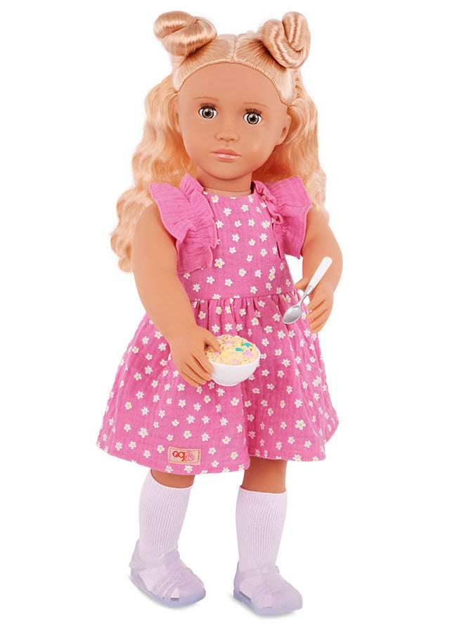 Fashionable 18-inch Girl Doll with Pajama Outfit Accessories, Gifting Toys, Age 6+ years, Character-Gillian