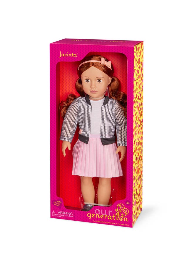 Fashionable 18-inch Girl Doll with Jacket & Skirt, Gifting Toys, Age 6+ years, Character-Jacinta