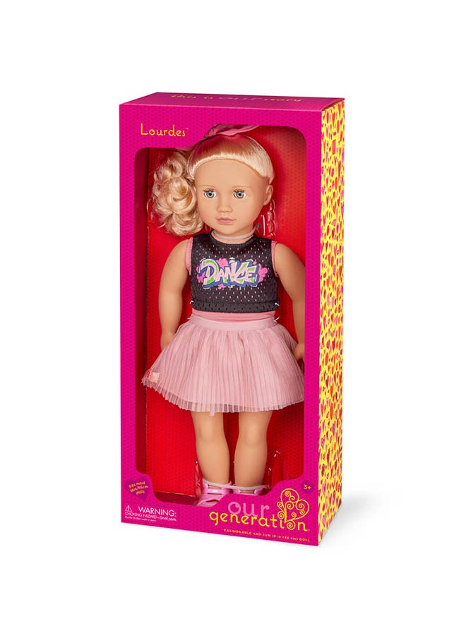 Fashionable 18-inch Girl Doll with Hip Hop Ballerina Outfit, Gifting Toys, Age 6+ years, Character-Lourdes