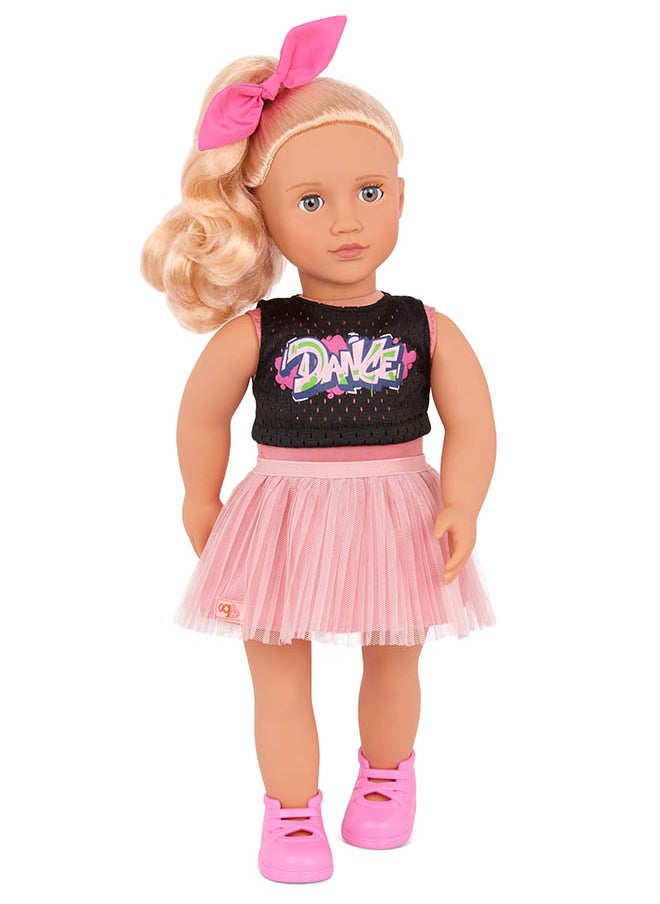 Fashionable 18-inch Girl Doll with Hip Hop Ballerina Outfit, Gifting Toys, Age 6+ years, Character-Lourdes