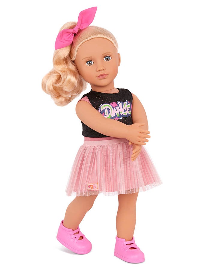 Fashionable 18-inch Girl Doll with Hip Hop Ballerina Outfit, Gifting Toys, Age 6+ years, Character-Lourdes