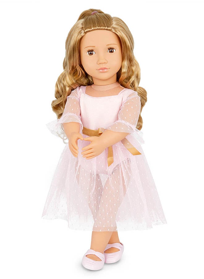 Fashionable 18-inch Girl Doll with Pink Dress & Nutcracker, Gifting Toys, Age 6+ years, Character-Natasha