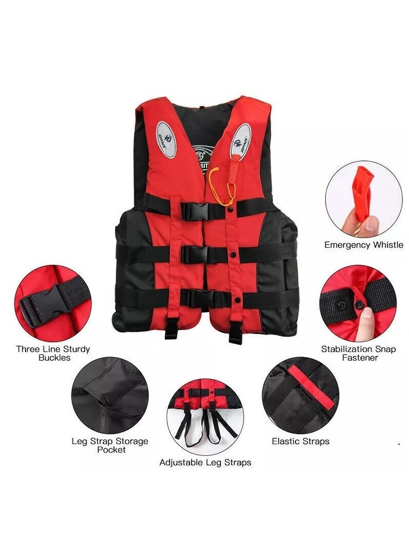 Swimming jacket, latest style, safety jackets, size Large (red)