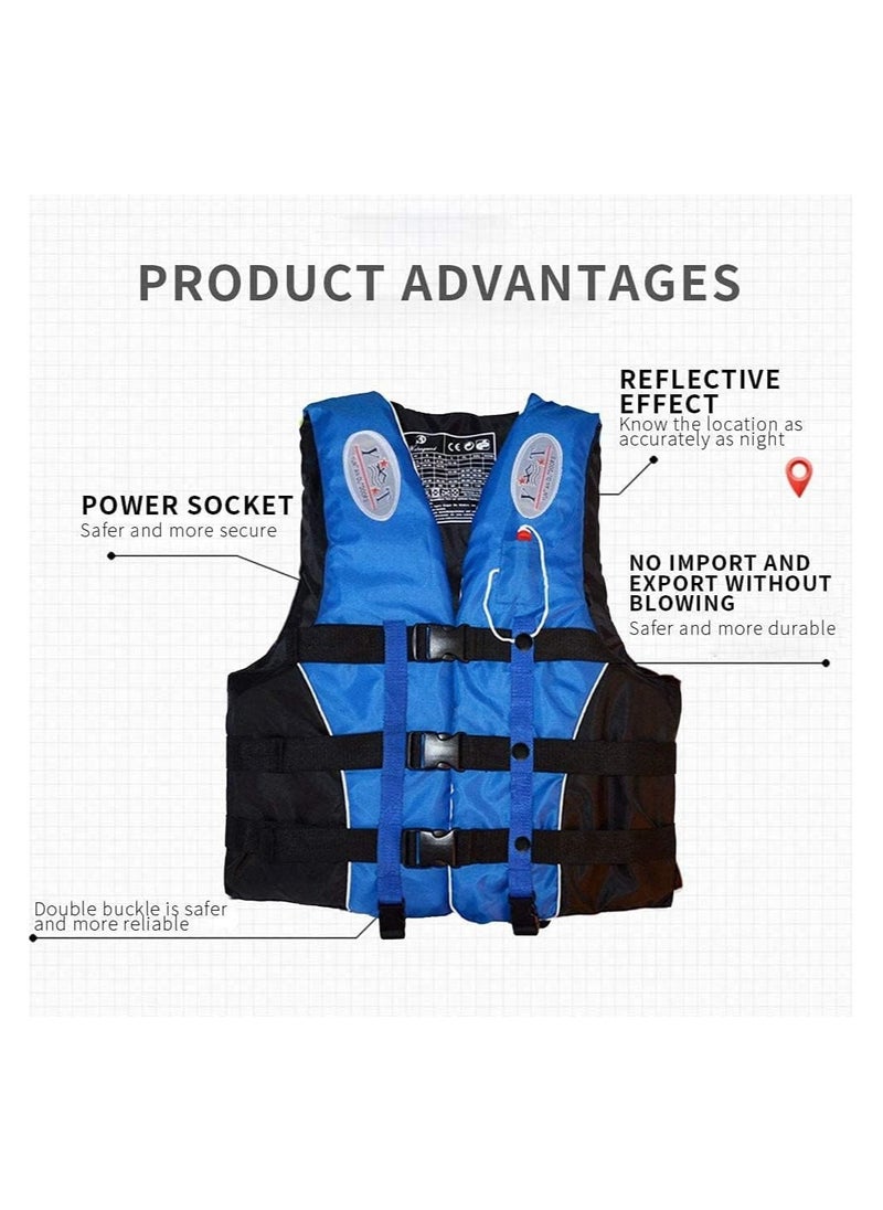 Swimming jacket, latest style, safety jackets, size XLarge (blue)