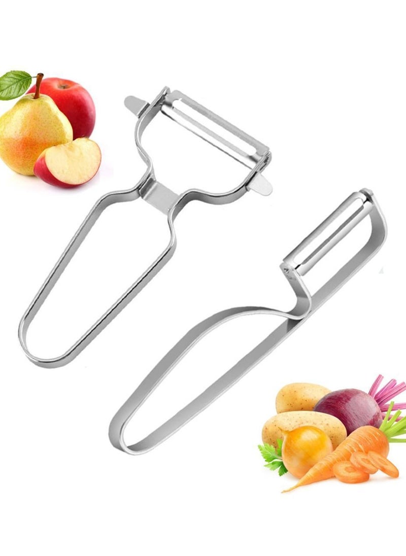 Peelers, Vegetable Slicer Fruit Peeler for Kitchen, Veggie Peeler, Sharp Knife, Y Shaped & I Stainless Steel Potato Tomatoes and Planer, Potato, Fruits (2PCS)
