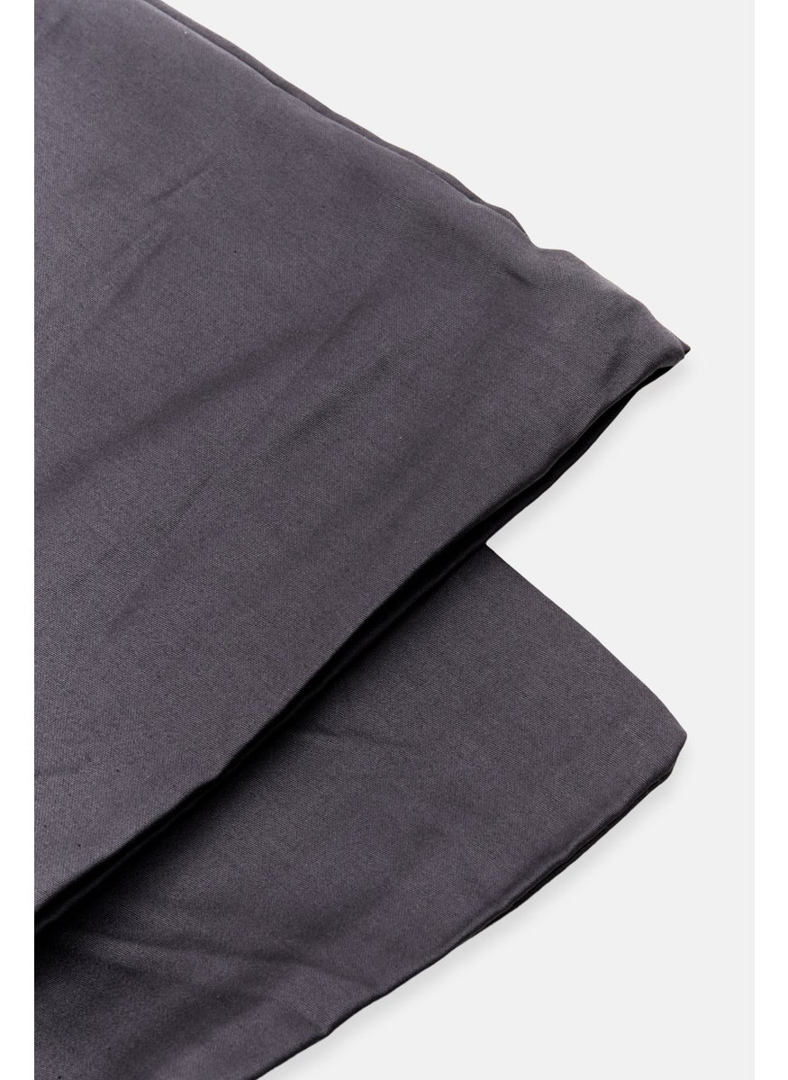 Soft Plain Satin Duvet Cover 135 x 200 cm, Grey