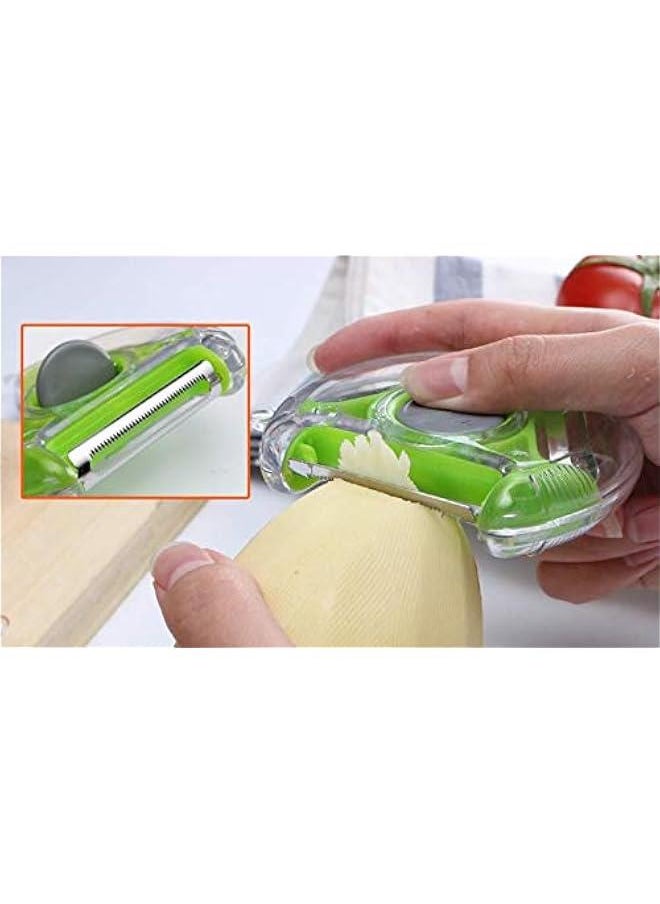 3 PCS Three-in-One Peeler Triangle Peeler Multi-Function Vegetable And Fruit Peeler Slicer