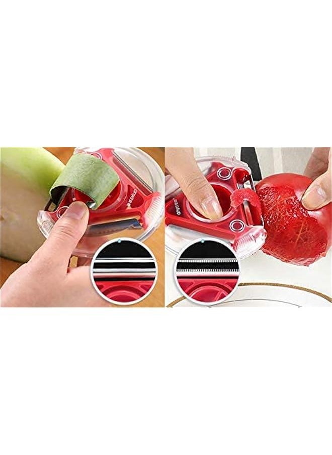 3 PCS Three-in-One Peeler Triangle Peeler Multi-Function Vegetable And Fruit Peeler Slicer