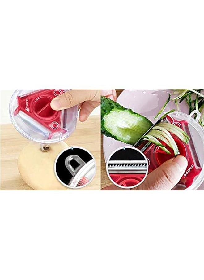 3 PCS Three-in-One Peeler Triangle Peeler Multi-Function Vegetable And Fruit Peeler Slicer