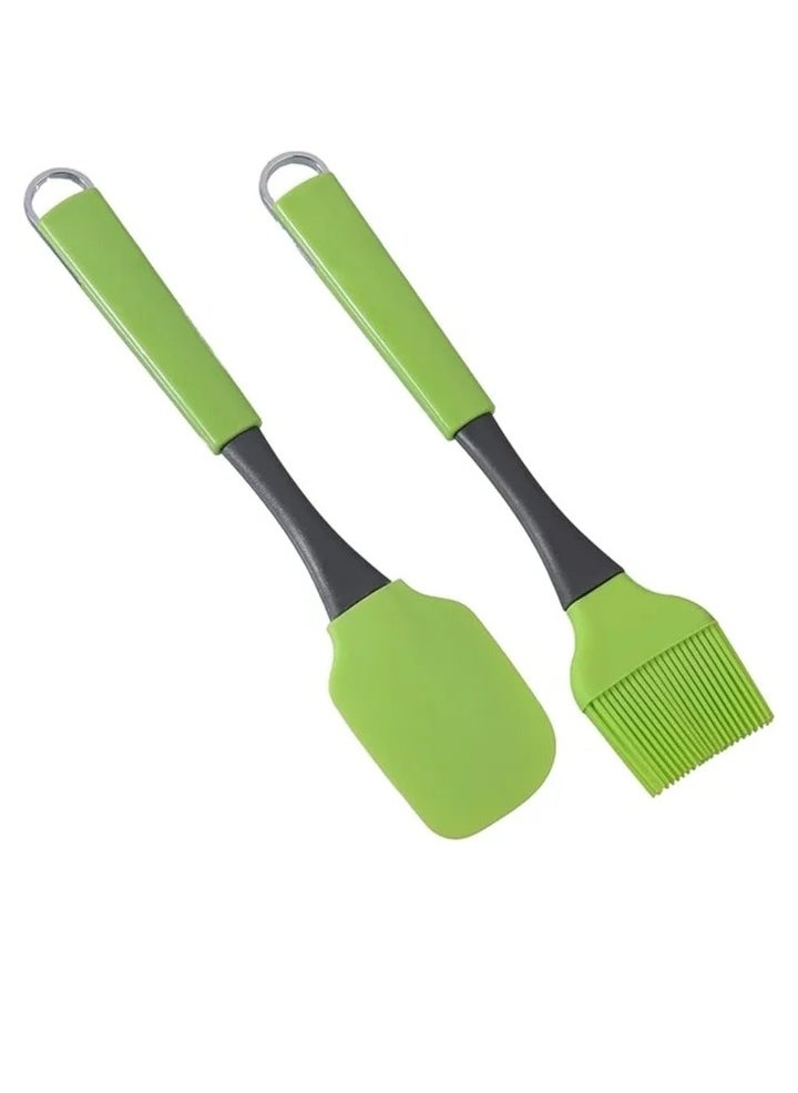 Kiwilon Heat Resistance Big Silicone Spatula Set for Cooking, Baking with Hanging Hole