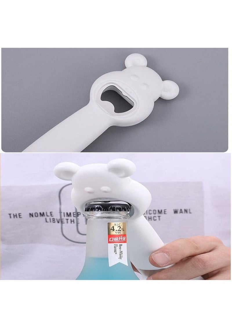 Can Opener 4Pcs Jar Opener 4 in 1 Multi Function Can Opener Bottle  Opener Multi Kitchen Tool Bottle Opener to Protect the Nail for Kids Elderly Jelly Jars Bottle Beer and Other