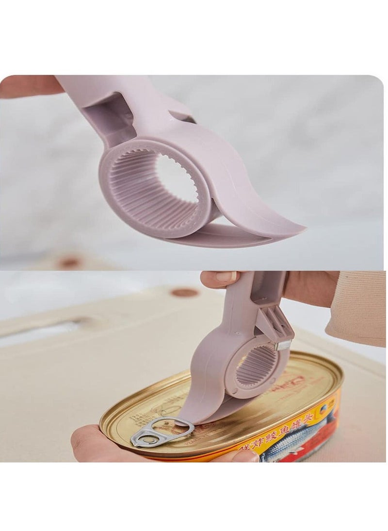 Can Opener 4Pcs Jar Opener 4 in 1 Multi Function Can Opener Bottle  Opener Multi Kitchen Tool Bottle Opener to Protect the Nail for Kids Elderly Jelly Jars Bottle Beer and Other