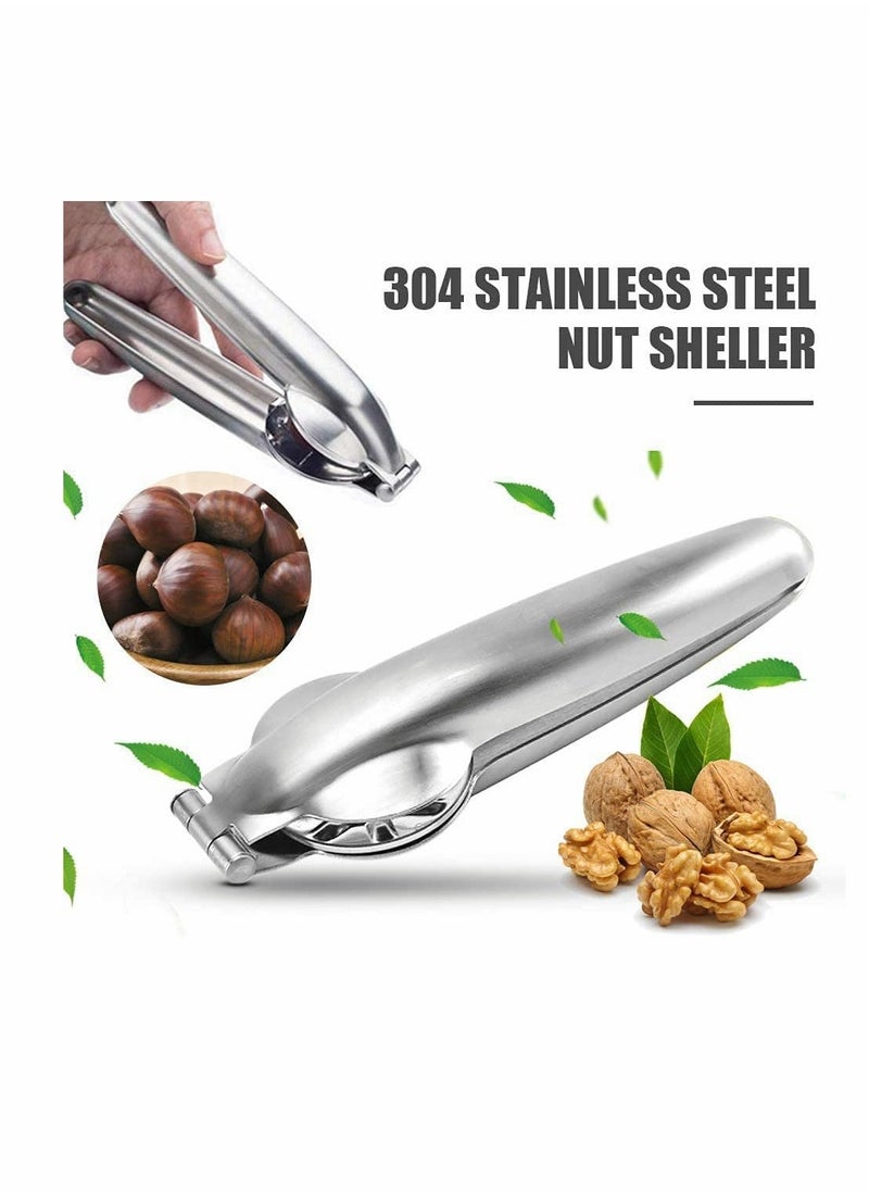 Nutcracker Chestnut Clip, Nut Cracker Sheller Walnut Pliers, 304 Stainless Steel Chestnut Opener, Multifunctional Kitchen Tools for Dried Fruit