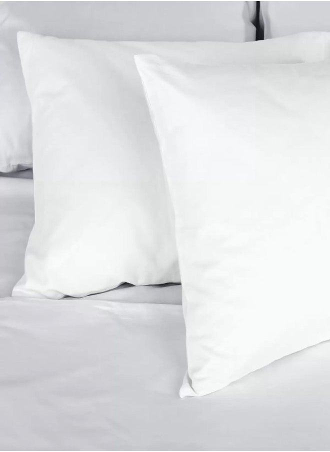 4 Piece Single Bedding Set - Includes 1 Duvet Cover, 1 Fitted Sheet, and 2 Pillowcases - Ultra Soft & Durable - Single Size (White - Plain)